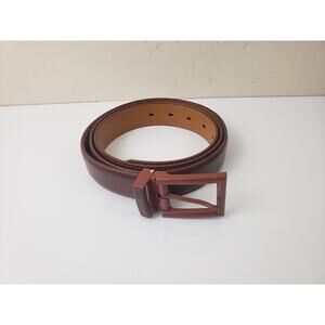 Bulliant Mens Belt 44/130 Brown Leather Buckle Adjustable Size 28-42